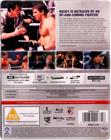 Rocky V (steelbook) [Blu-Ray 4K]+[Blu-Ray]