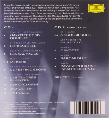 Bruce Liu: Waves: Rameau, Ravel, Alkan (Deluxe) (D2c) [2CD]