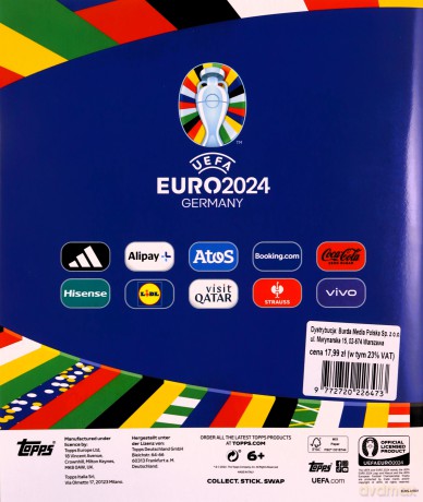 Euro 2024 Topps Stickers Album kolekcjonerski [FIGURKA]