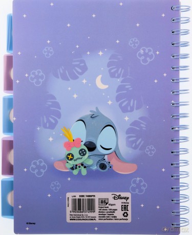 Kołozeszyt B5 100 k. Project Book Disney Fashion Stitch wzór 3
