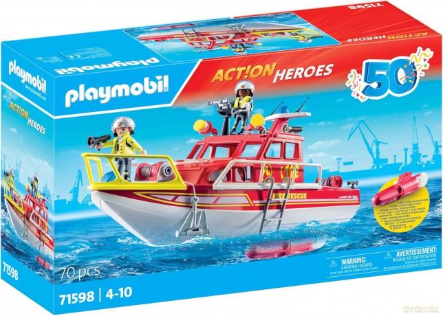 PLAYMOBIL Łódź ratownicza straży pożarnej (71598)