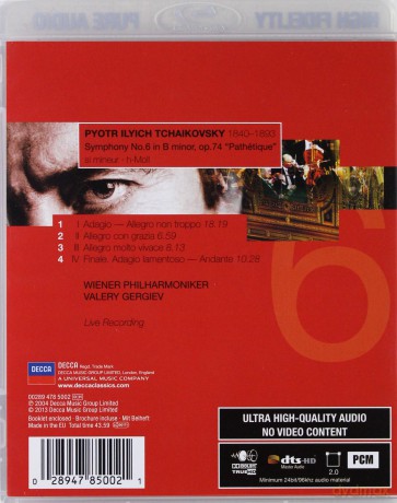 Valery Gergiev: Tchaikovsky: Symphony 6 [Blu-Ray]