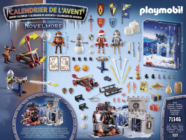 PLAYMOBIL Kalendarz adwentowy Novelmore: Bitwa na śniegu (71346)