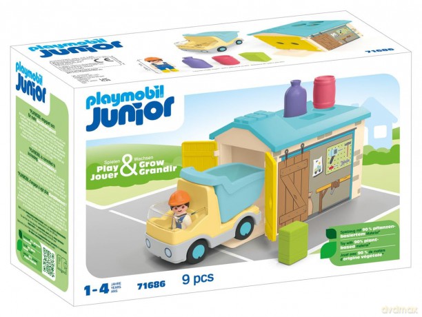 PLAYMOBIL JUNIOR: Ciężarówka z garażem z funkcją sortera (71686)