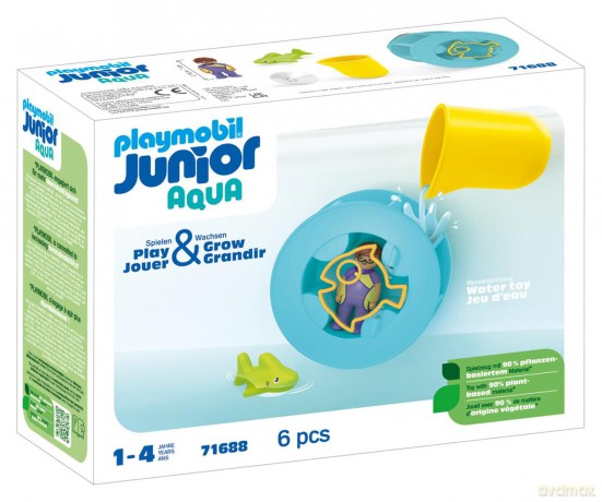 PLAYMOBIL JUNIOR AQUA: Młyn wodny z małym rekinem (71688)