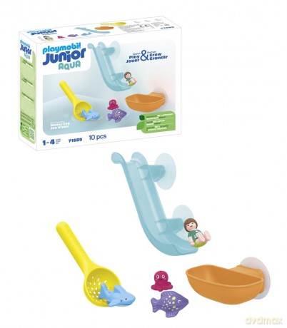PLAYMOBIL JUNIOR AQUA: Wodna zjeżdżalnia z morskimi zwierzątkami (71689)