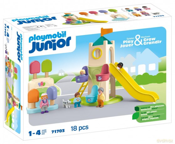 PLAYMOBIL JUNIOR: Wieża przygód i budka z lodami (71703)