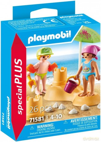PLAYMOBIL Dzieci i zamek z piasku (71581)