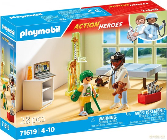 PLAYMOBIL Pediatra z pluszowym misiem (71619)