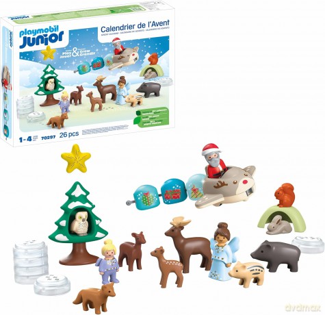 PLAYMOBIL JUNIOR: Kalendarz adwentowy Śnieżne Boże Narodzenie (70297)
