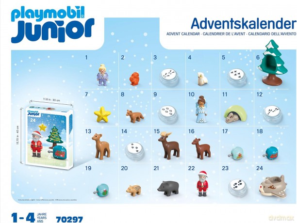 PLAYMOBIL JUNIOR: Kalendarz adwentowy Śnieżne Boże Narodzenie (70297)