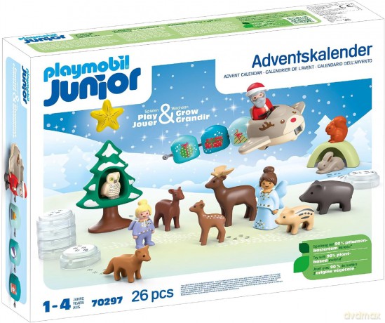 PLAYMOBIL JUNIOR: Kalendarz adwentowy Śnieżne Boże Narodzenie (70297)