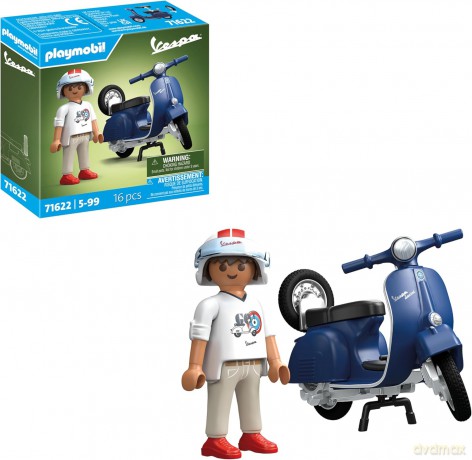 PLAYMOBIL 1969 Vespa 150 Sprint Veloce, niebieski (71622)