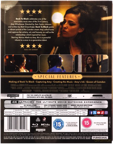Back To Black (steelbook) (Back to Black. Historia Amy Winehouse) [Blu-Ray 4K]+[Blu-Ray]