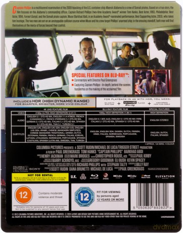 Captain Phillips (steelbook) (Kapitan Phillips) [Blu-Ray 4K]+[Blu-Ray]