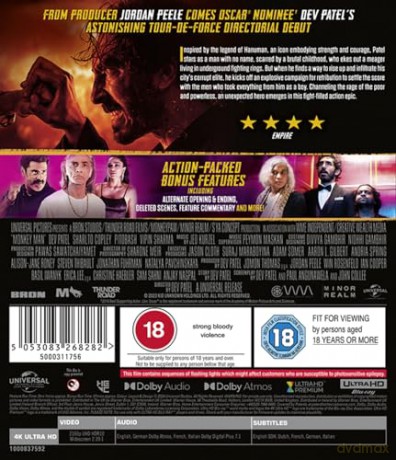 Monkey Man [Blu-Ray 4K]