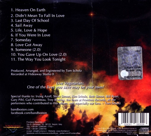 Boston: Life Love & Hope [CD]
