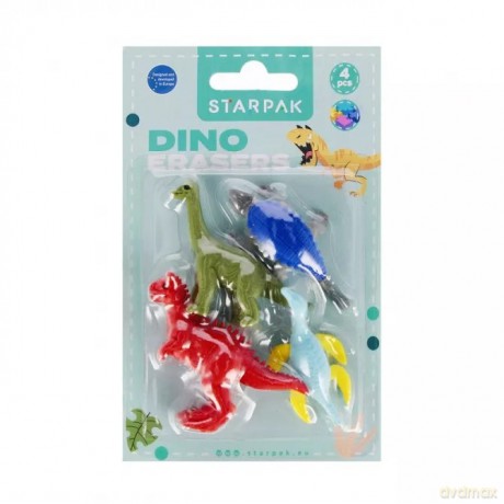 Gumki do mazania Dino 4 szt.
