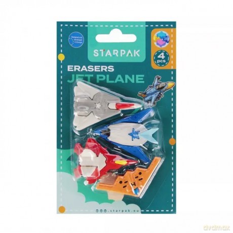 Gumki do mazania Jet Plane 4 szt.