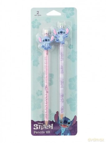 Ołówki z gumową nakładką Disney Fashion Stitch wzór 3 blister 2 szt.