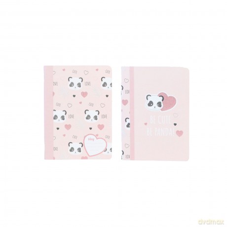 Paczka zeszyt A4 48k.linia Cute Panda mix pakiet 5 sztuk