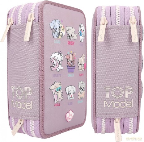 Piórnik 3-komorowy z wyposażeniem Top Model Doggy z Led 12843A
