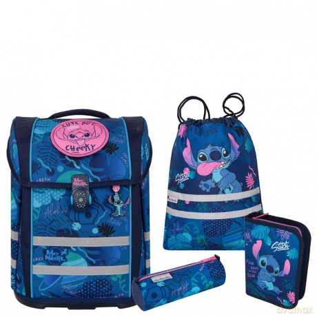 Plecak kasetonowy Disney core Mcneil Perfecto Set + piórnik + tuba + worek Stitch