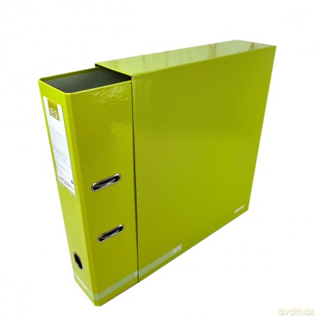 Segregator A4 z dźwignią z pudełkiem classic stripes limonka