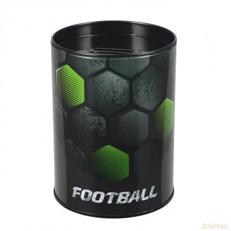 Skarbonka metalowa okrągła Football