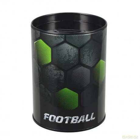 Skarbonka metalowa okrągła Football