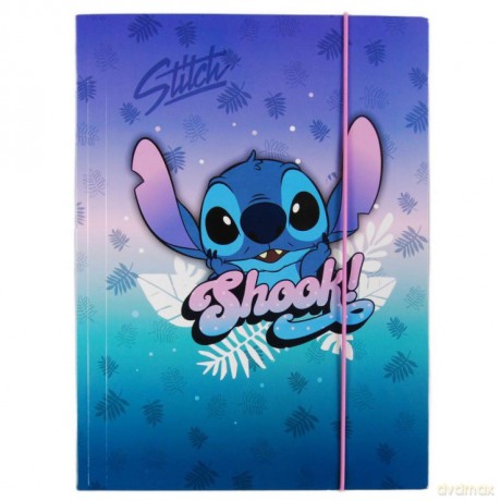 Teczka tekturowa A4 z gumką DISNEY CORE Stitch wzór 2