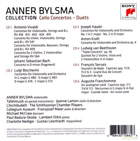 Anner Bylsma: Anner Bylsma Plays Concertos And Ensemble Works [6CD]
