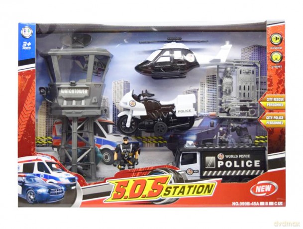 Auto ratunkowe 2 szt + helikopter