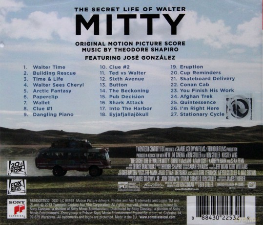 The Secret Life Of Walter Mitty soundtrack (Sekretne Życie Waltera Mitty) [CD]