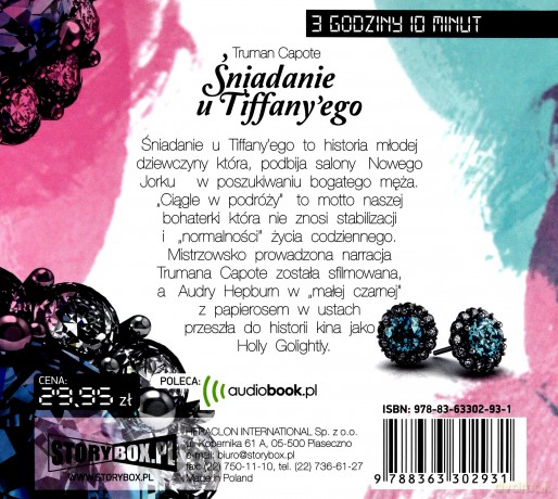Śniadanie u Tiffany'ego - Truman Capote  [AUDIOBOOK] [CD-MP3]