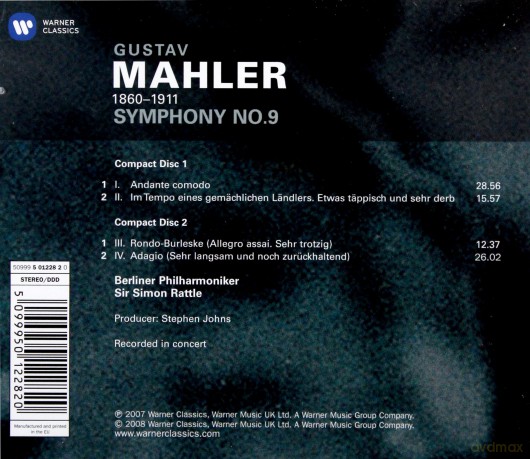 Rattle/Berlin Philharmonic Orchestra: Symphony No 9 [2CD]