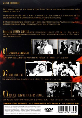 Alfred Hitchcock Kolekcja: Bogaci i Dziwni / Szampan / Ring [BOX] [3DVD]