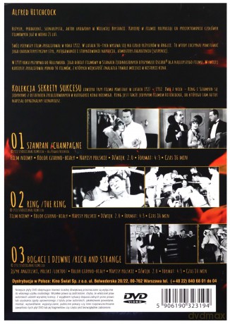 Alfred Hitchcock Kolekcja: Bogaci i Dziwni / Szampan / Ring [BOX] [3DVD]