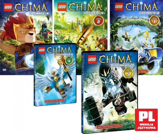 LEGO Chima część 1+2+3+4+5 (odc. 1-20) Pakiet [5DVD]