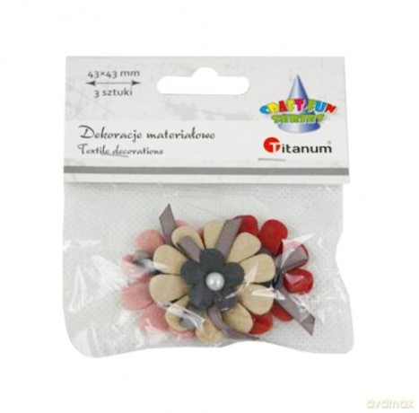 Dekoracje materiałowe kwiaty