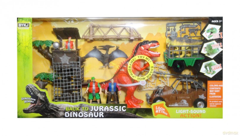 Dinozaur z dźwiekiem w zestawie z akcesoriami
