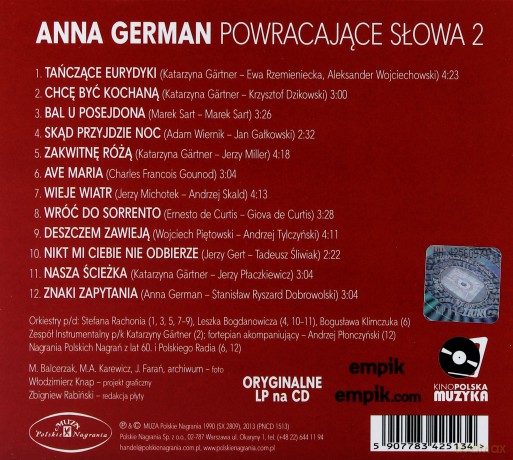 Anna German: Powracające słowa 2 [CD]
