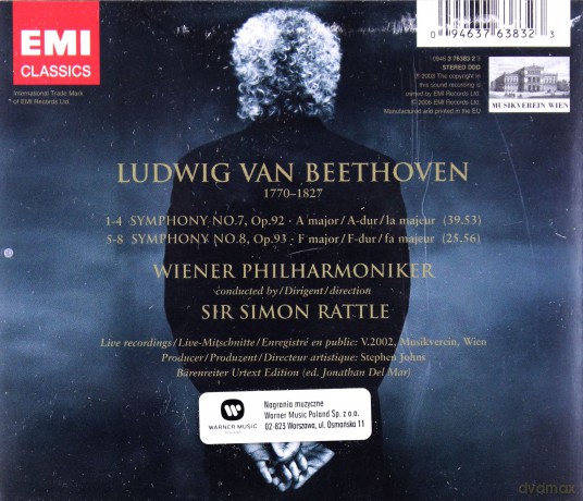 Rattle/Vienna Philharmonic Orchestra: Symphonies 7 & 8 [CD]