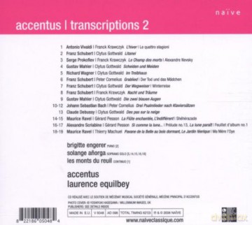 Accentus: Transcriptions 2 [CD]