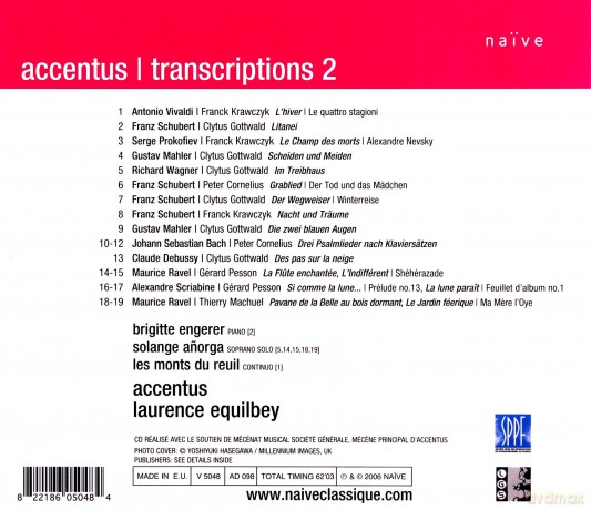 Accentus: Transcriptions 2 [CD]