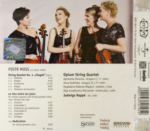 Opium String Quartet: Moss: Chagall For Strings [CD]