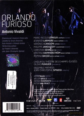 Jean-Christophe Spinosi: Vivaldi: Orlando Furioso (digipack) [DVD]