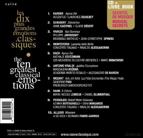 Les 10 Plus Grandes Emotions Classiques [CD]