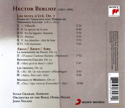 Susan Graham: Berlioz: Les Nuits D' Ete, Op. 7 [CD]