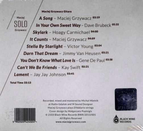 Maciej Grzywacz: Solo [CD]
